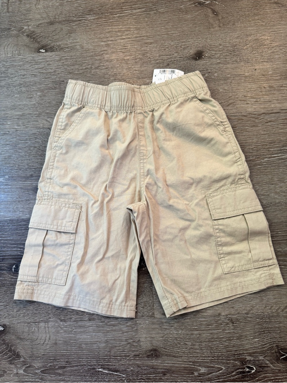The Children’s Place Boys Cargo Shorts Size 7 Khaki Pull On Elastic Waist NWT